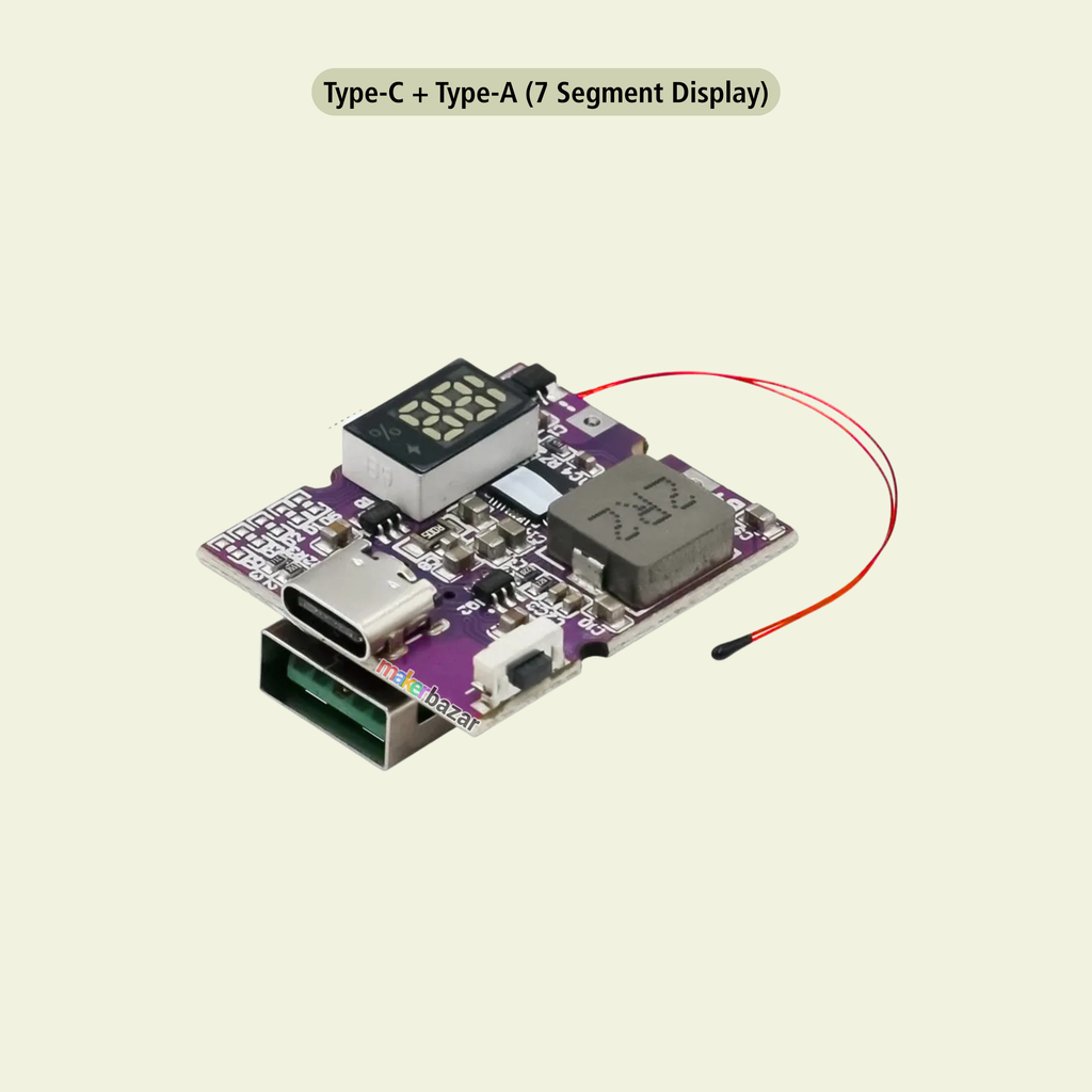 22.5W Bidirectional Fast Charging Power Bank Module With Digital/Light