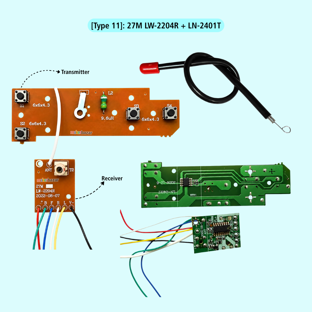 4CH RC Remote Control Wireless Transmitter and Receiver Circuit Board