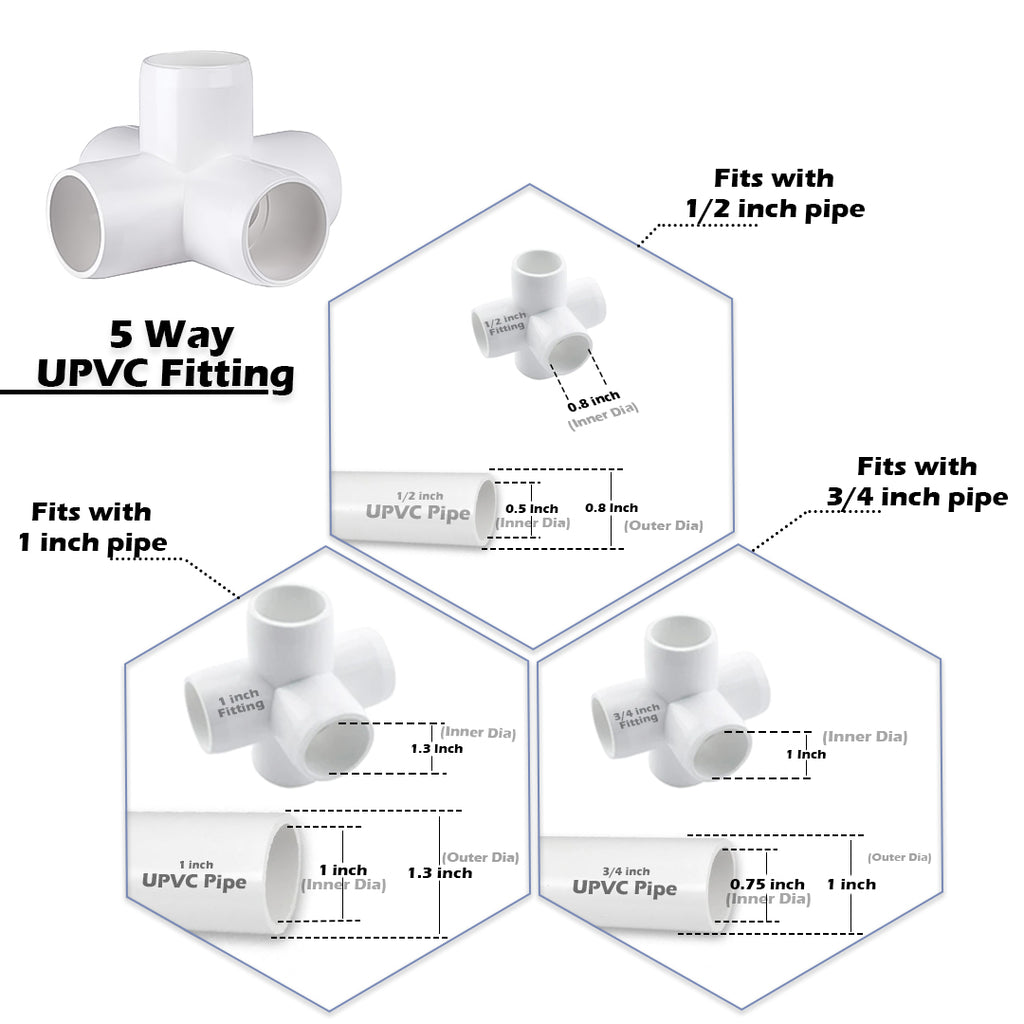 UPVC Pipe Fittings Joint for DIY/Furniture/Construction