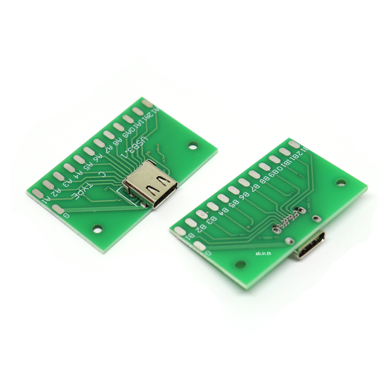Type-C USB Female to DIP PCB Breakout Board