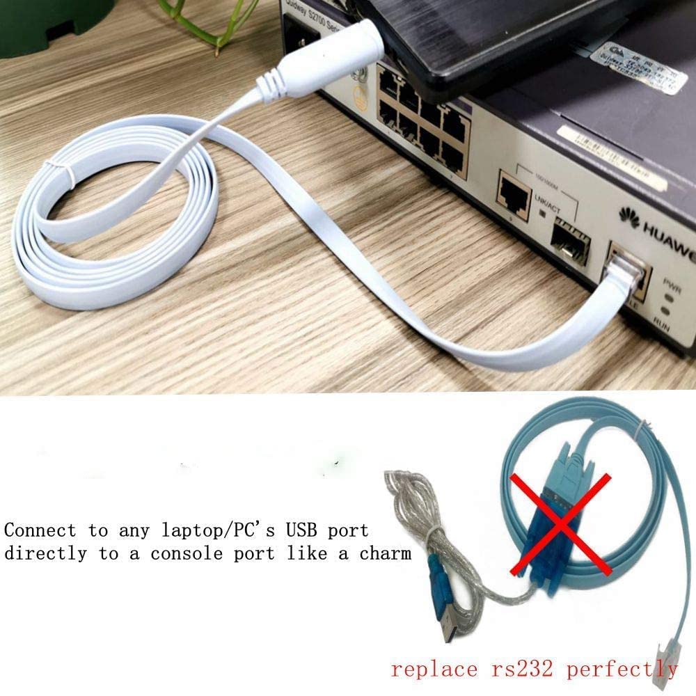 USB 2.0 Male to RJ45 Male Console Cable