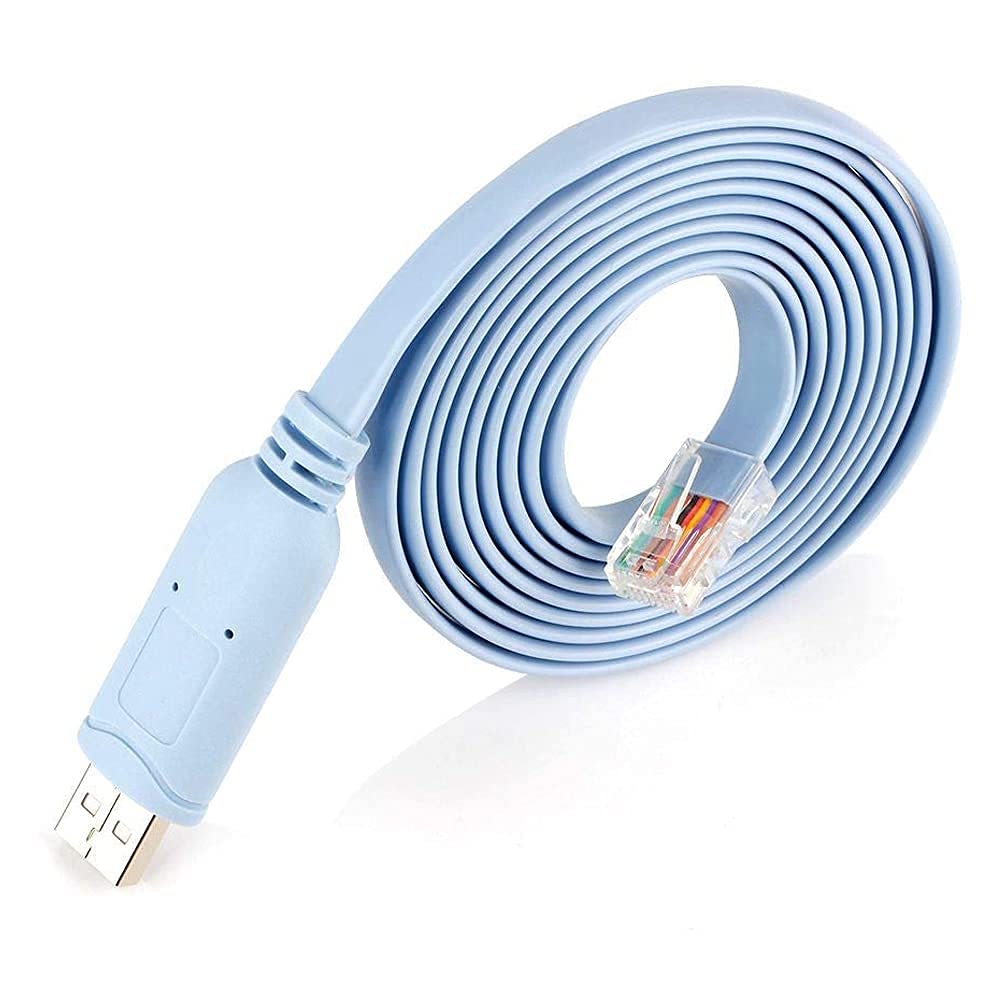 USB 2.0 Male to RJ45 Male Console Cable