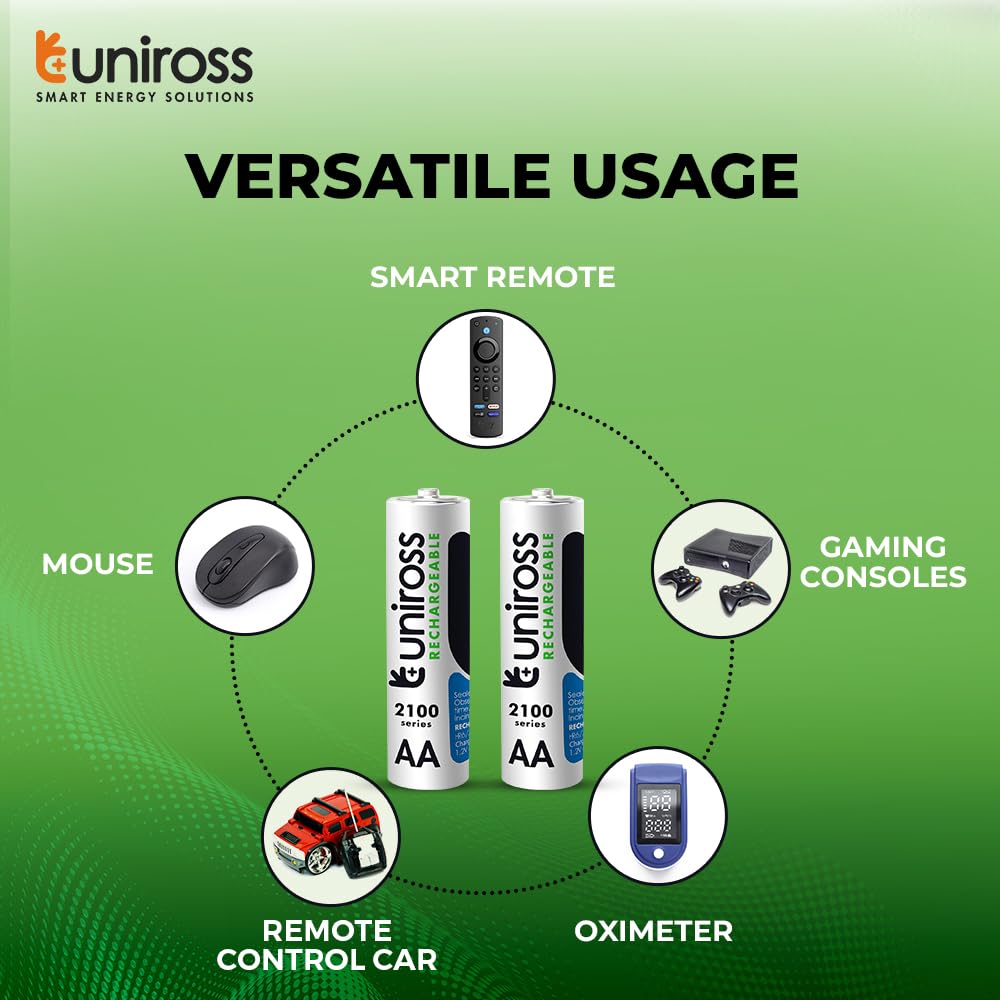 Eveready Uniross: Rechargeable AA Batteries Pack 1.2V NiMH