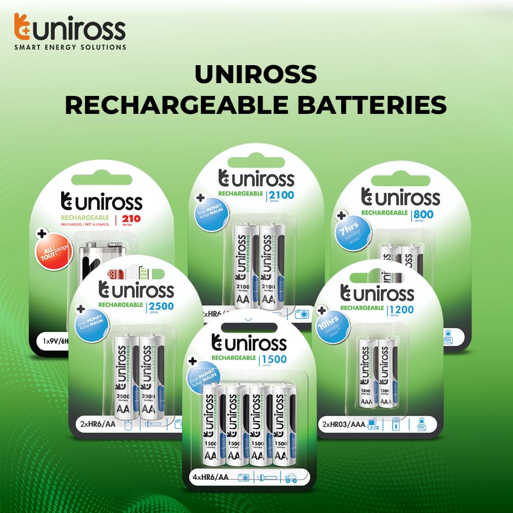 Eveready Uniross: Rechargeable AA Batteries Pack 1.2V NiMH