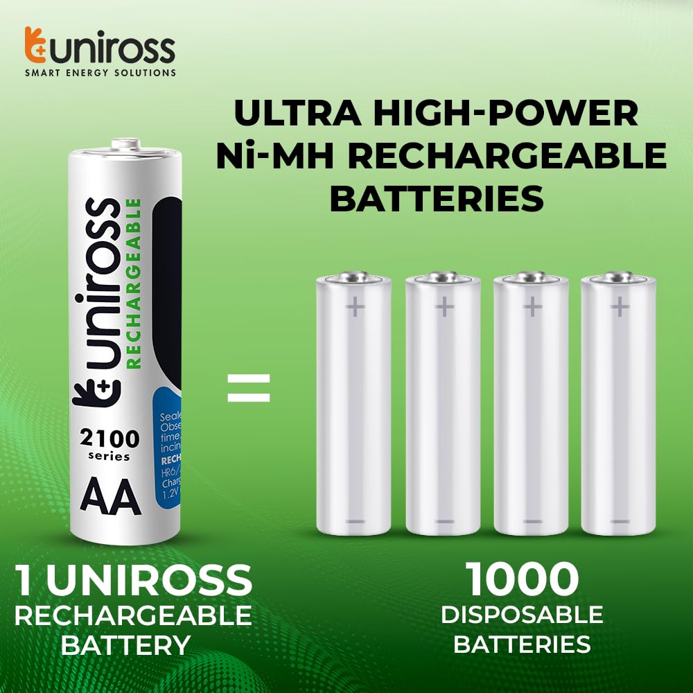 Eveready Uniross: Rechargeable AA Batteries Pack 1.2V NiMH