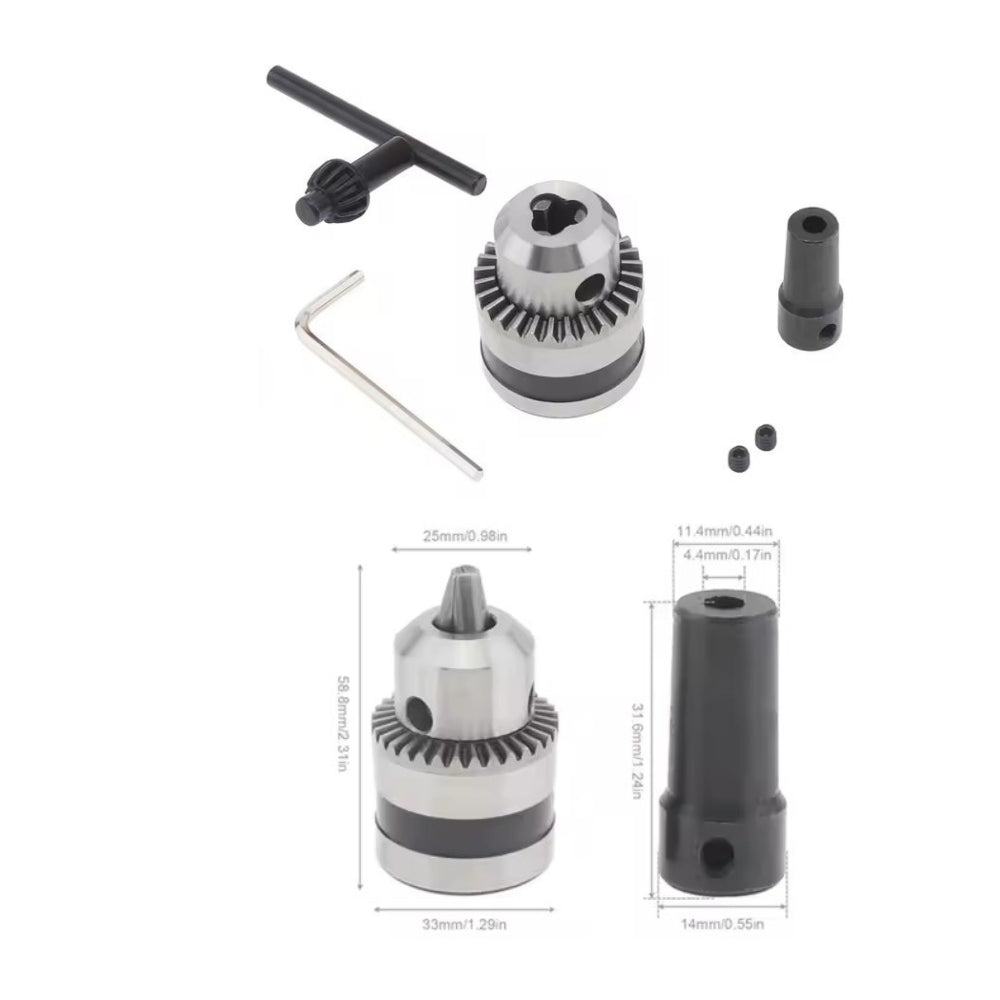 [Type 5] 1.5-10mm B12 Drill Chuck Set For 775 DC Motor (5mm Shaft) Rotary Tool
