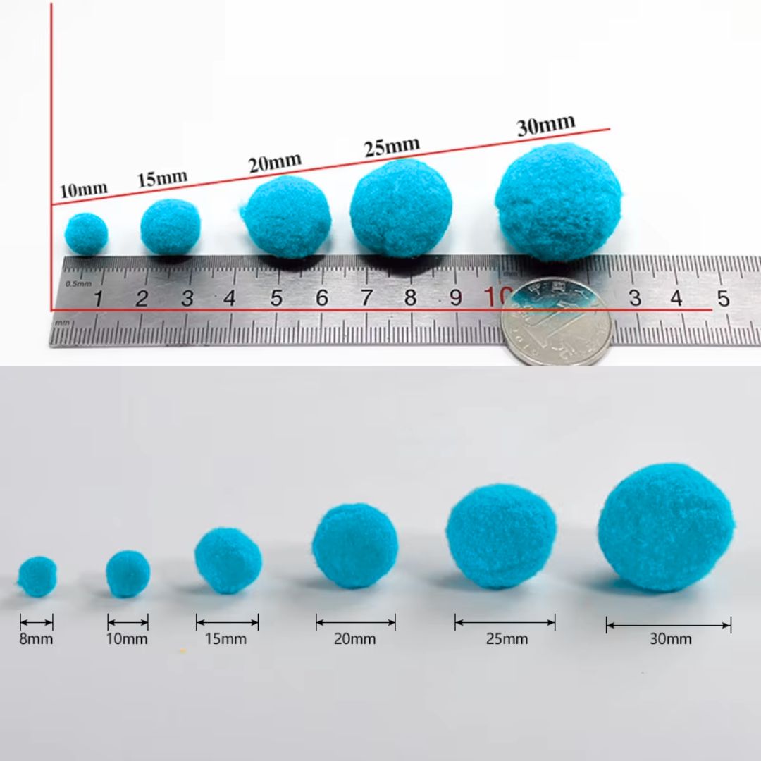 Mixed Color Felt Pompom Balls