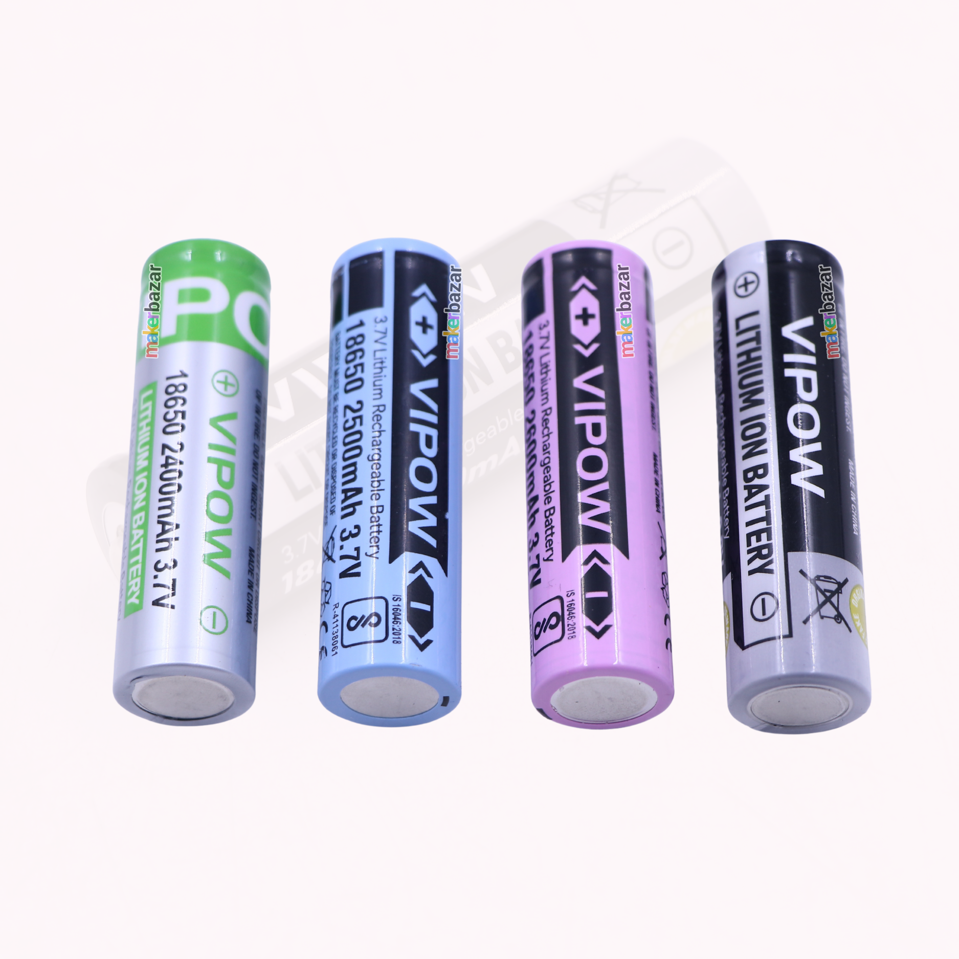 VIPOW: 3.7V 18650 Cell Li-ion Rechargeable Battery