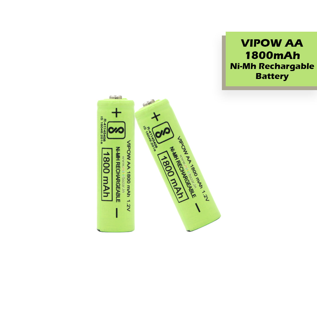 Vipow: 1800mAh 1.2V Size-AA Cell NiMH Rechargeable Battery