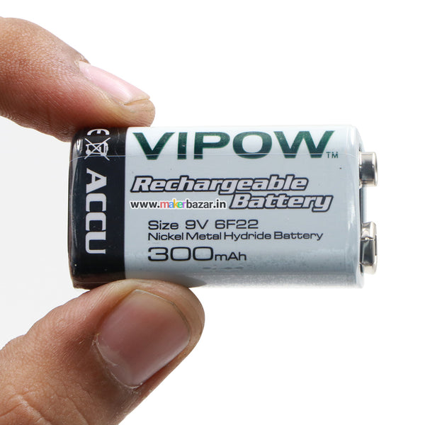 Vipow: ACCU 9Volt 300mAh Rechargeable NI-MH Battery