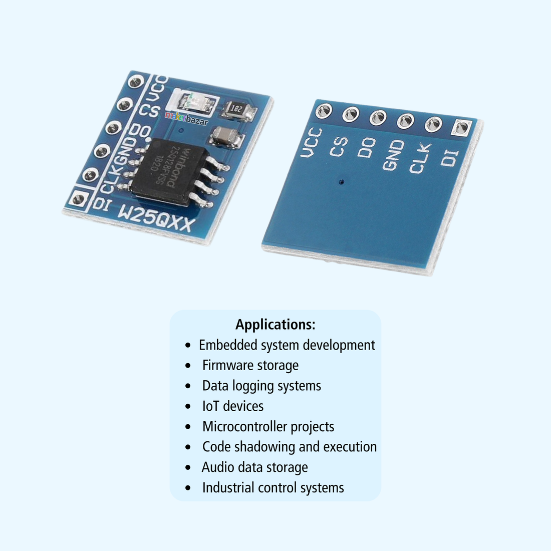 Embedded Flash Memory Modules W25Q32 SPI Flash Memory Module 32Mbit 4MB Storage
