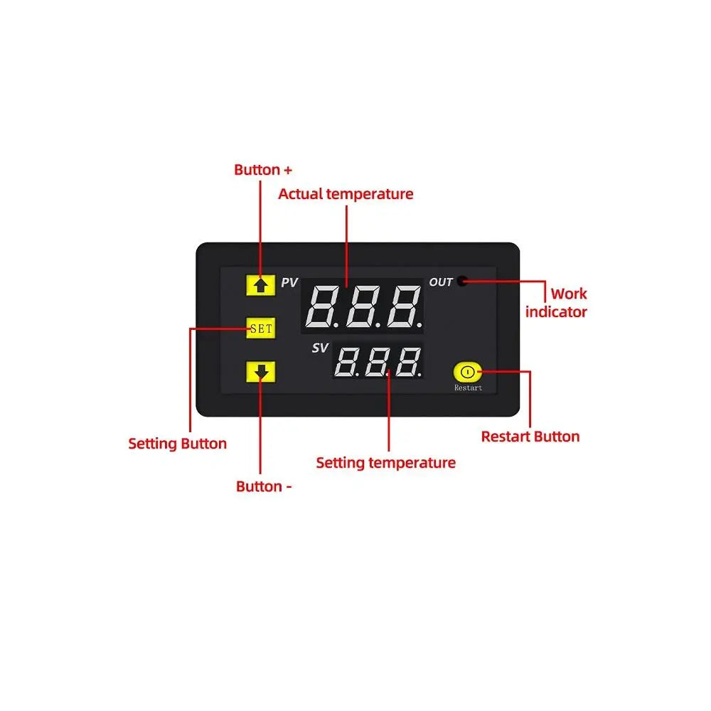 W3230 AC110V-220V 20A LED Digital Temperature Controller