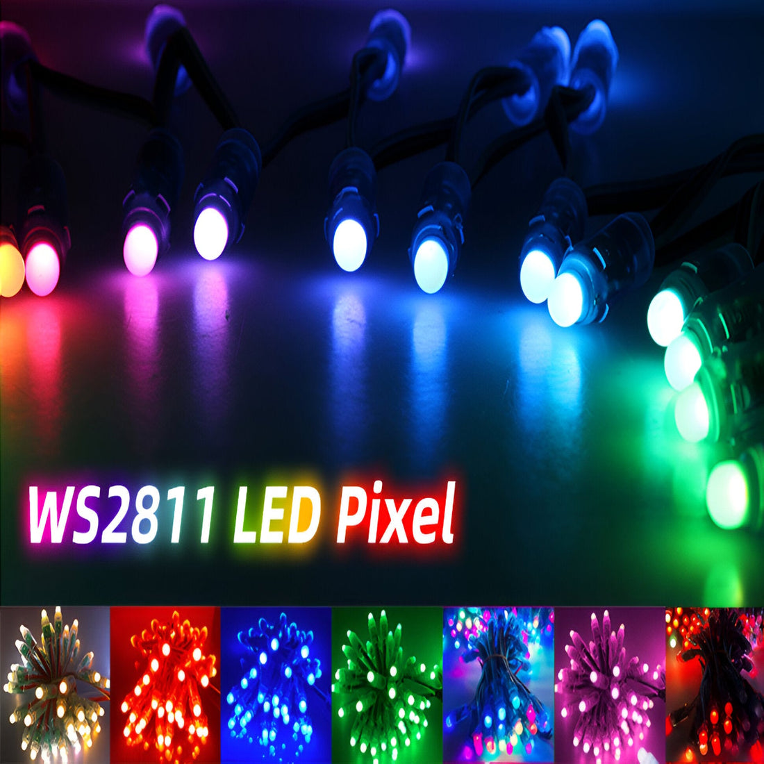 Buy WS2811 Neopixel RGB Waterproof LED Strip – 50 Addressable LEDs for ...