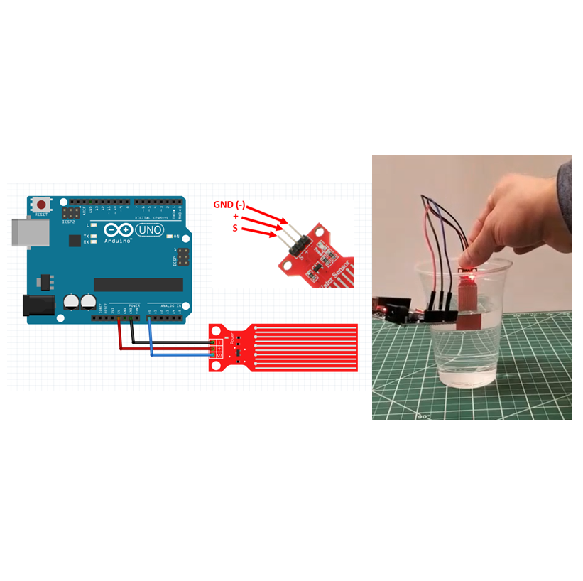 Water Level Depth Detection Sensor for Arduino