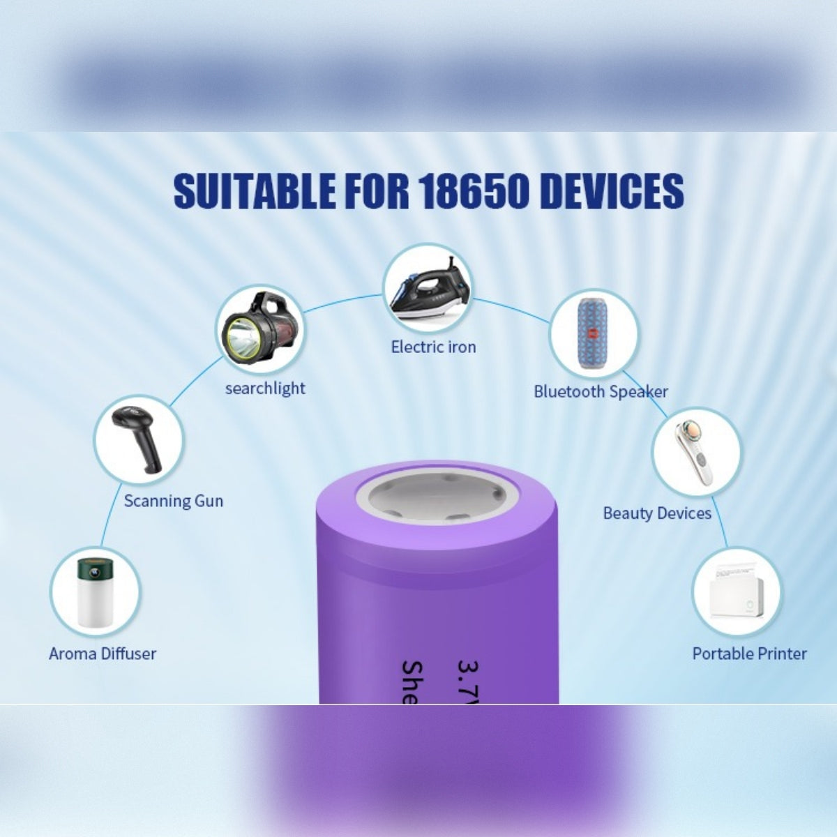 Winway 18650 3.7V Lithium-Ion Rechargeable Battery