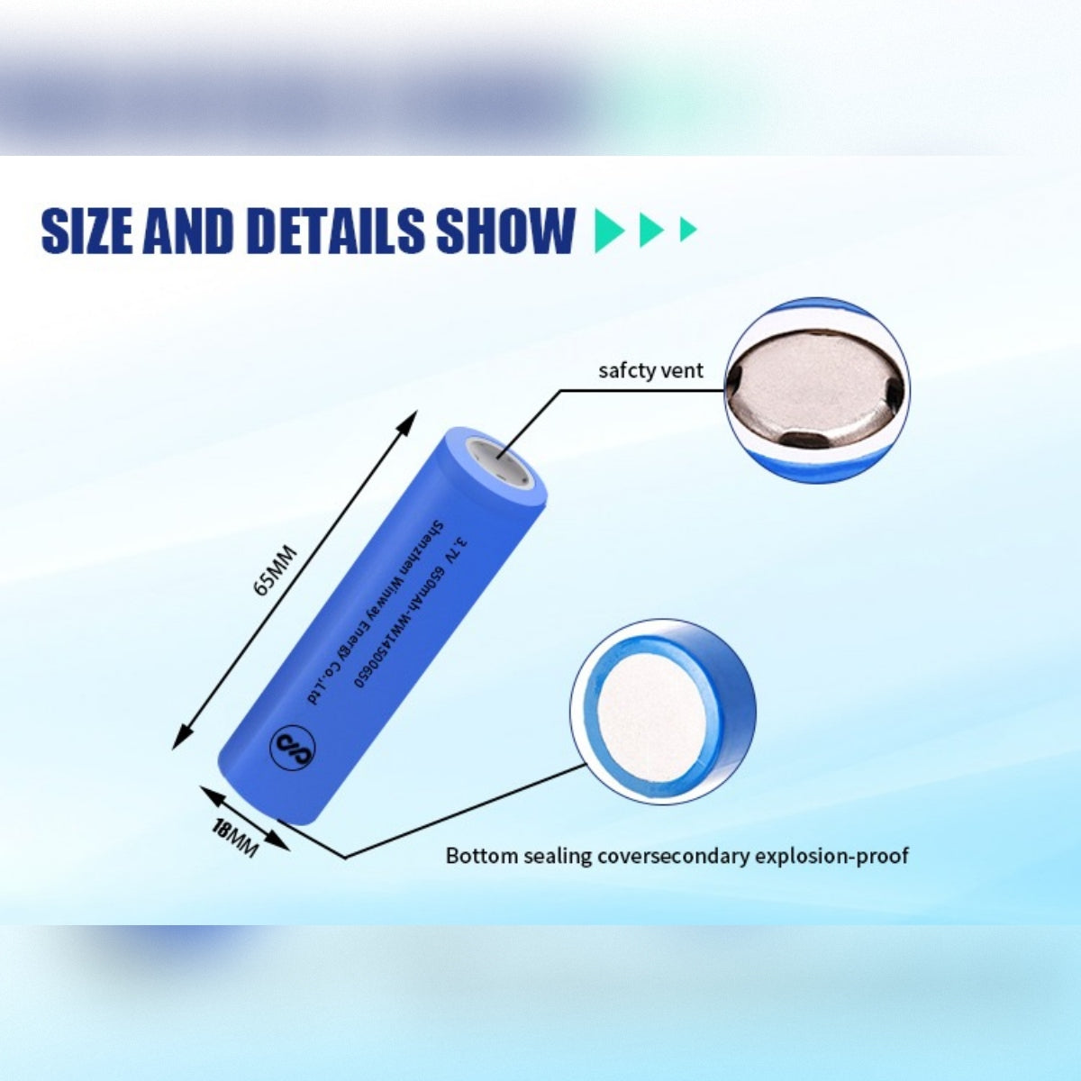 Winway 18650 3.7V Lithium-Ion Rechargeable Battery | Makerbazar