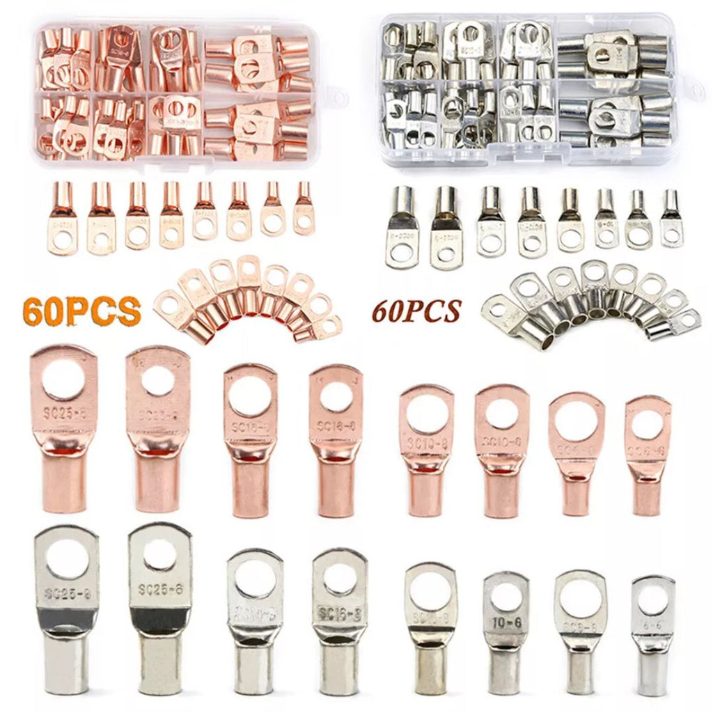Battery Welding Ring Terminal Kit 280-Piece Copper Ring Terminal ...