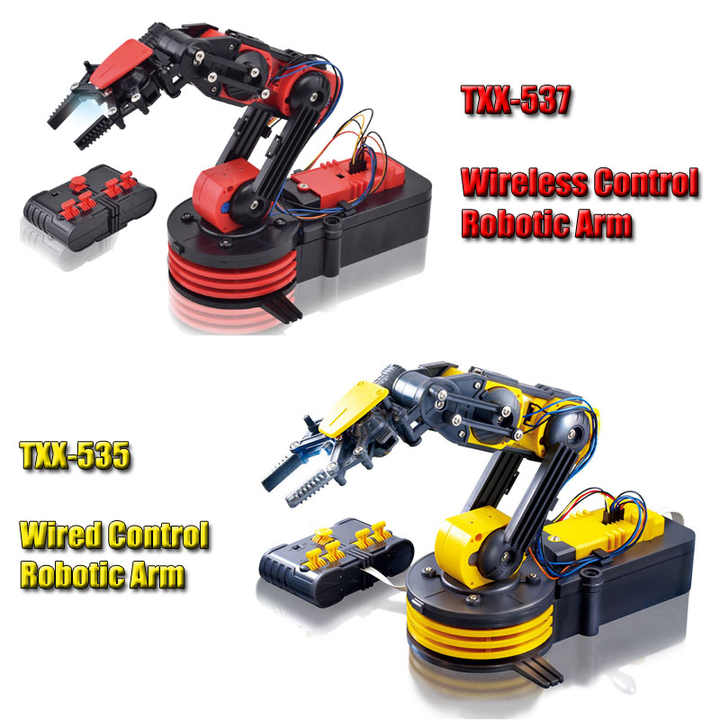 Remote-Controlled Robotic Arm Kit [Plastic Body] 15x9x6.3inch