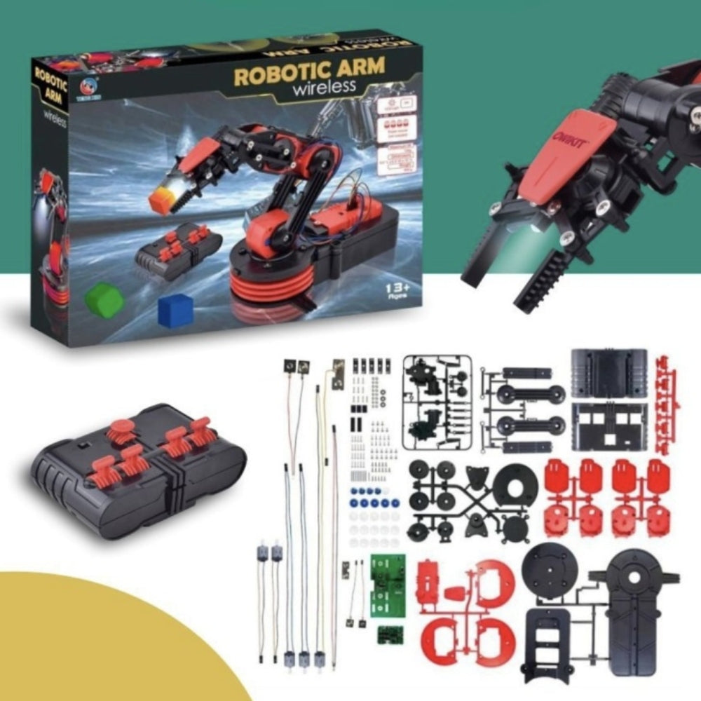 Remote-Controlled Robotic Arm Kit [Plastic Body] 15x9x6.3inch