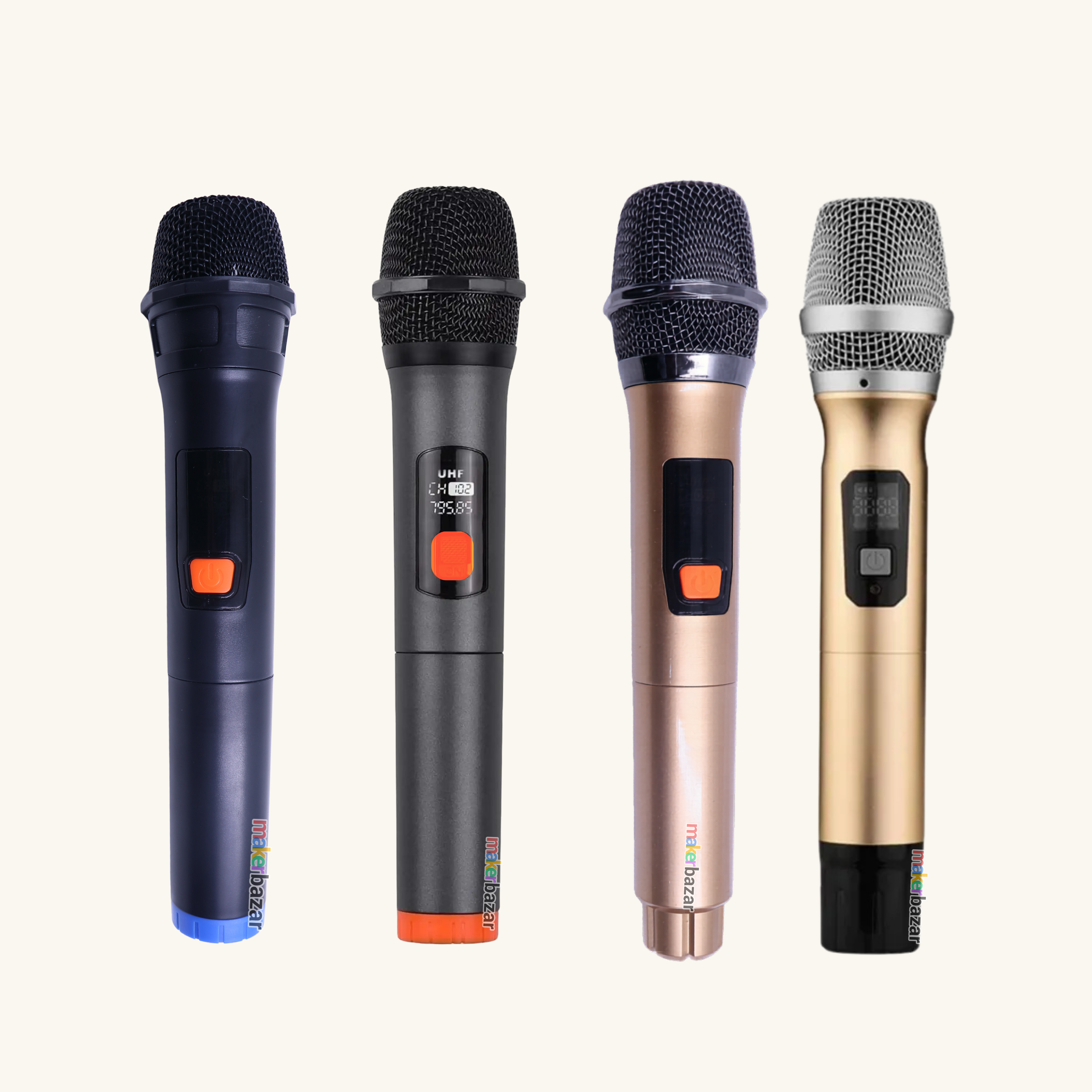 Wireless Microphone with Portable Receiver Module (Single/Dual)