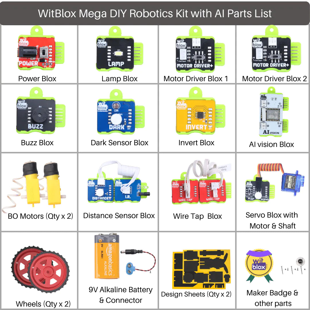 WitBlox Mega DIY Robotics Kit with Artificial Intelligence Edition [AI