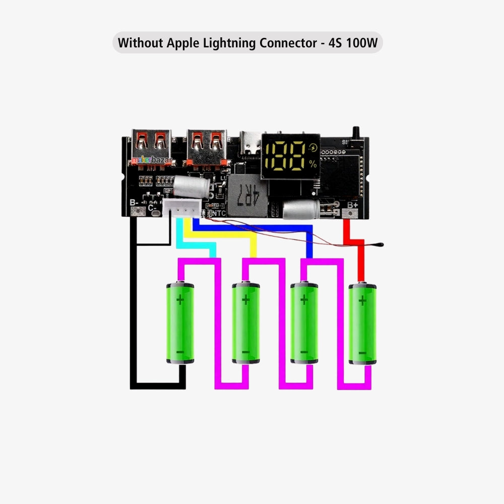 3S/4S/5S 65W 100W 4/6 Port Two Way Fast Charging Power Bank Module Circuit Board