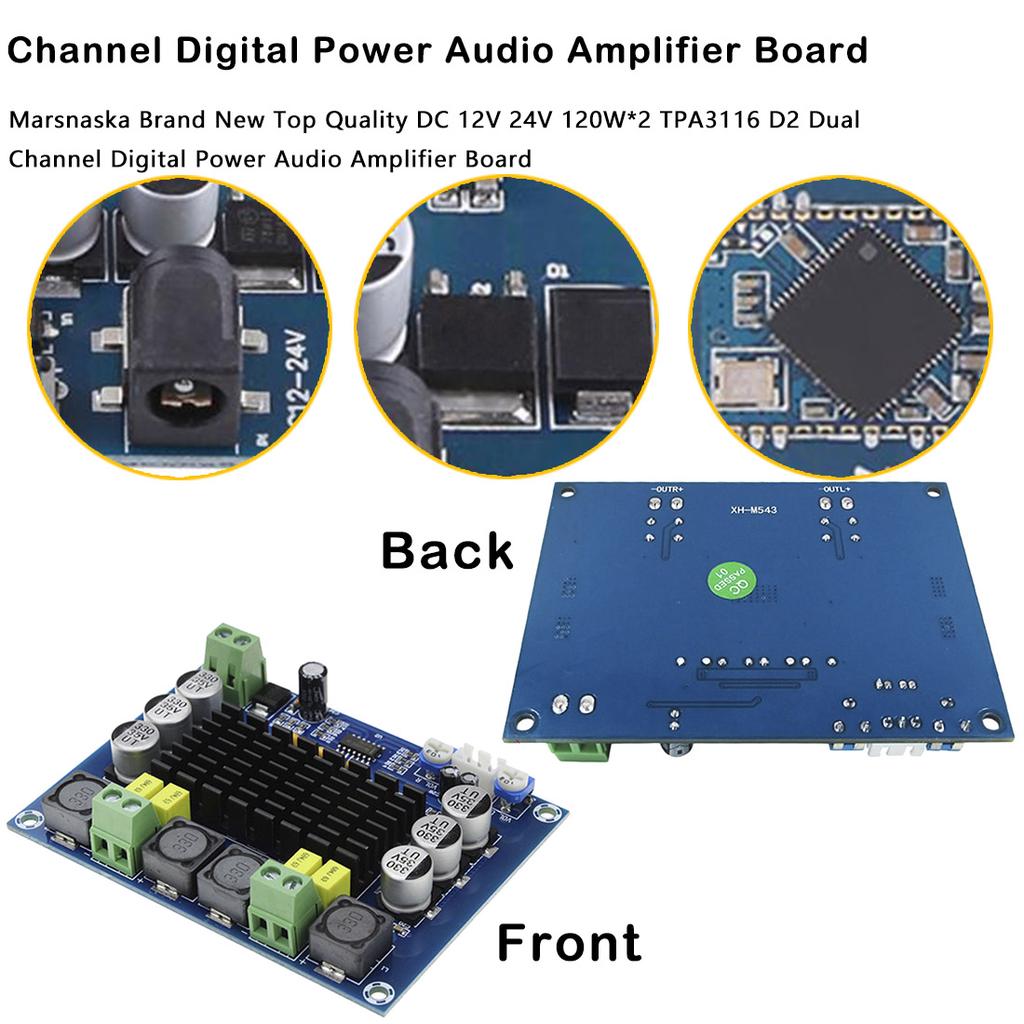 [Type 1] XH-M543 120W Dual Channel High Power Digital Power Amplifier Board