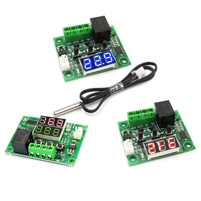 XH-W 12-Volt Digital Temperature Controller Module W/ Display and NTC Temp Sensor