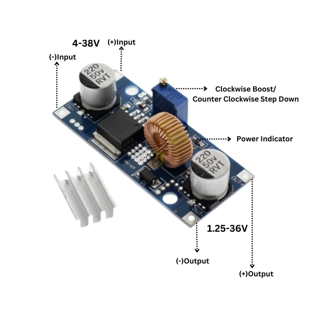 Buck Module Led XL4015 5A DC-DC Step Down Adjustable Power Supply Buck Module