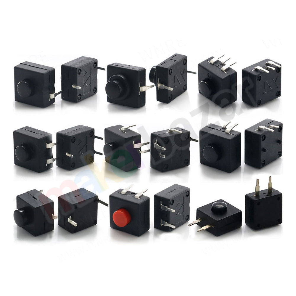 YT-1212 Flashlight Torch Switch Self-Lock Button 12x12mm
