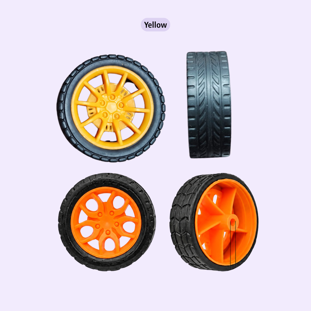 30x11mm DIY Plastic Wheels for 2mm Shaft RC Toys Motor