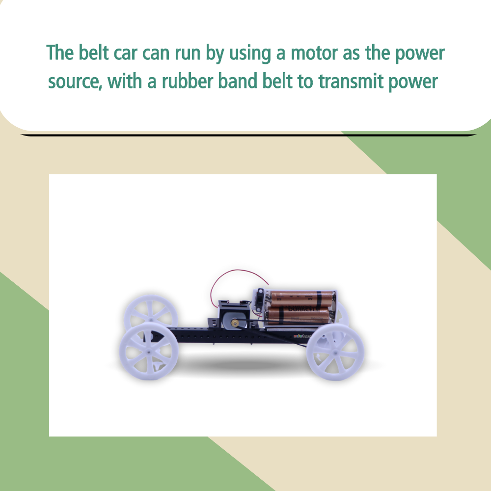 DIY Battery Operated Belt Car – STEM Educational Science Kit for Kids