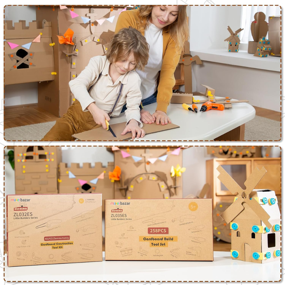 ZLemma ZL035ES 258pcs Cardboard Building Kit