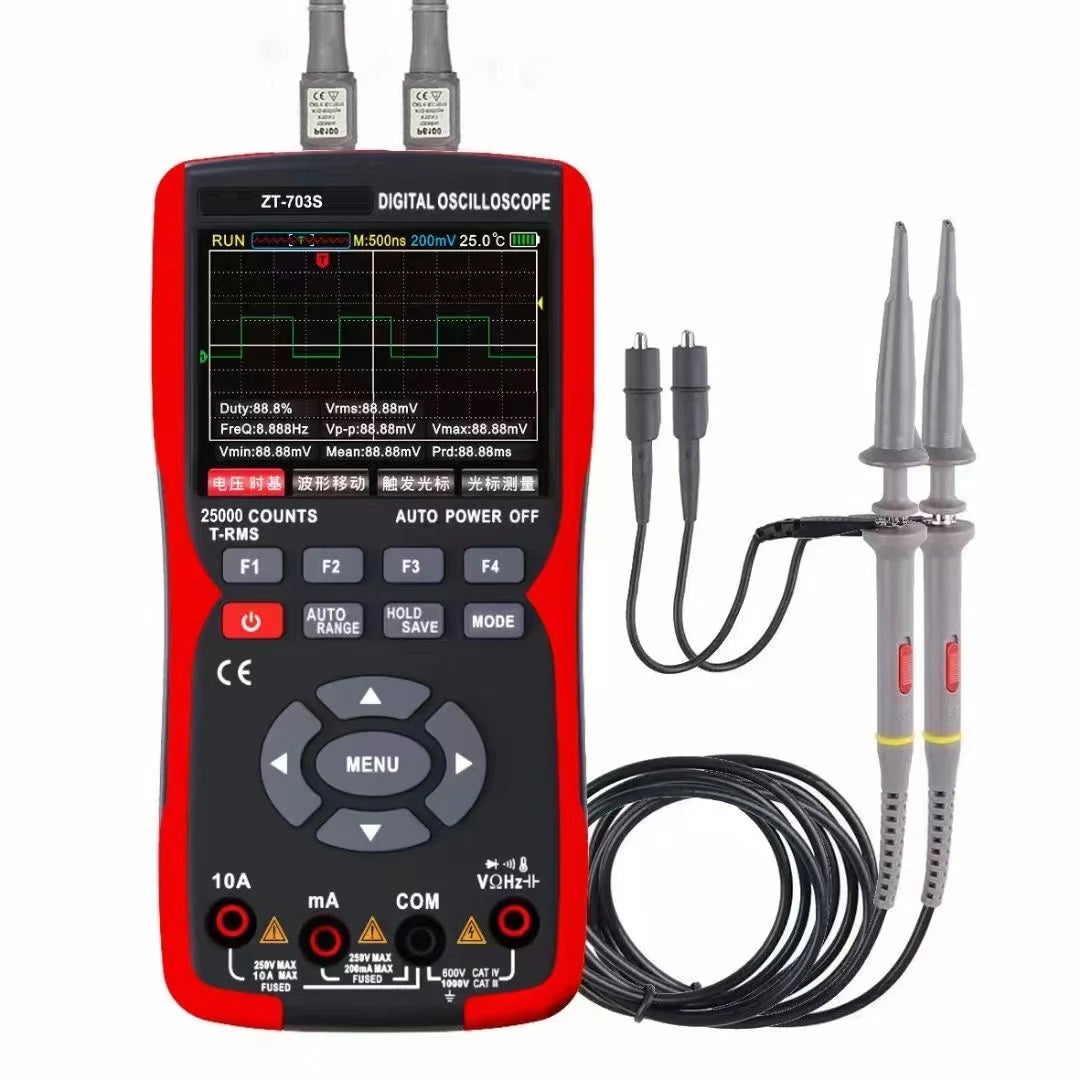 Hand Multimeter Zoyi: ZT-703S: 3-in-1 Handheld Digital Oscilloscope and Multimeter