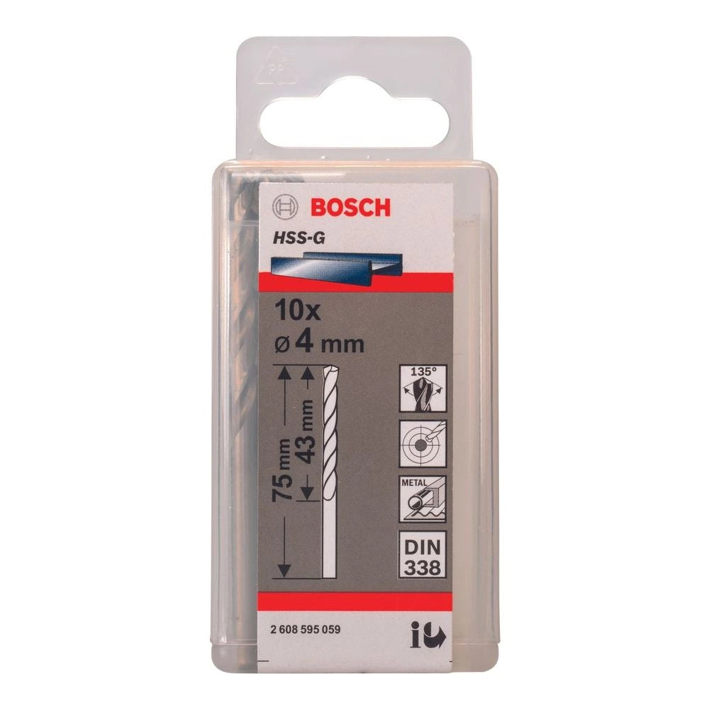 Bosch Metal Drill Bits HSS-G PointTeq