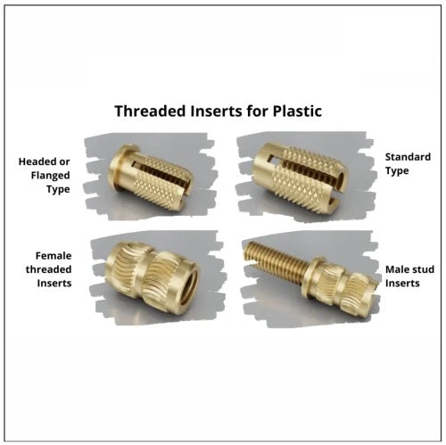 Brass Heat Set Threaded Round Female Insert Nut