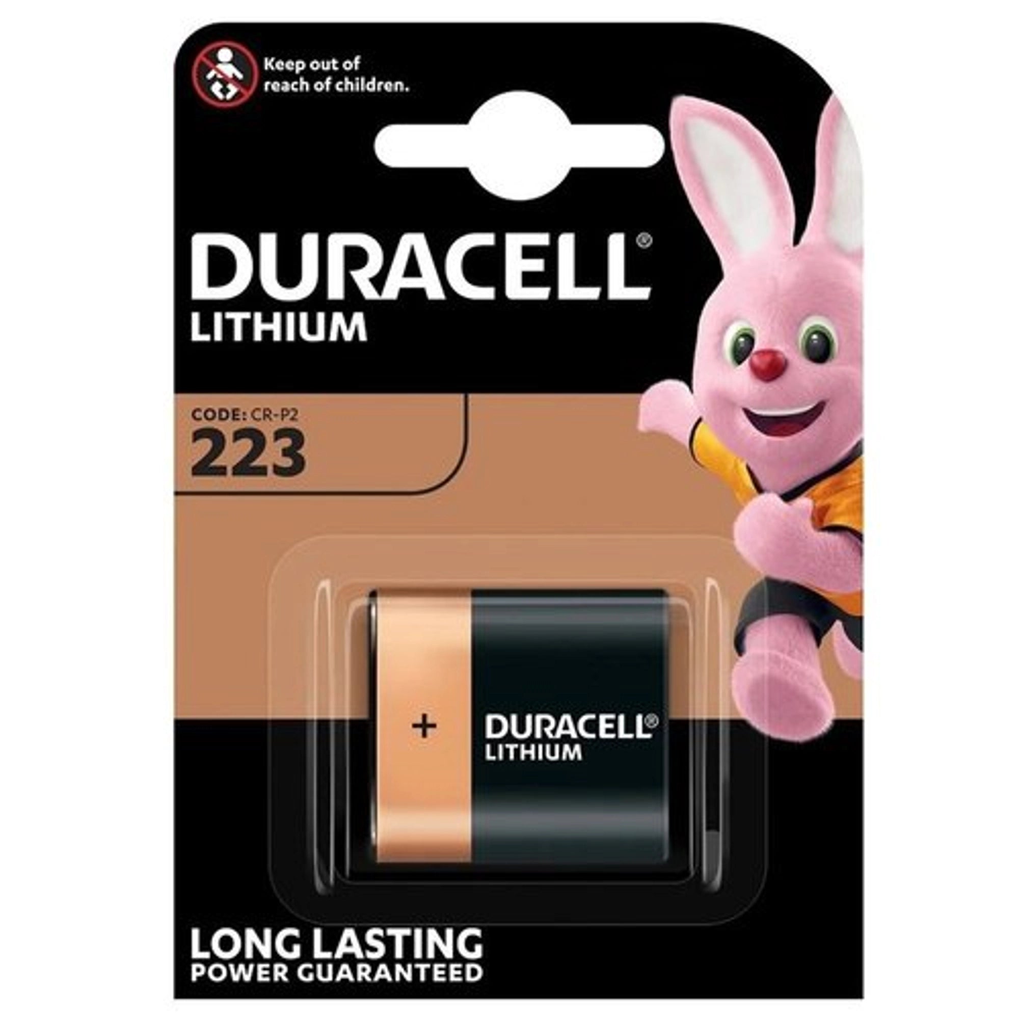 Duracell: 223 CR-P2 1400mAh 6V Lithium (LiMNO2) Photo Battery (DL223) Non-Rechargeable Cell