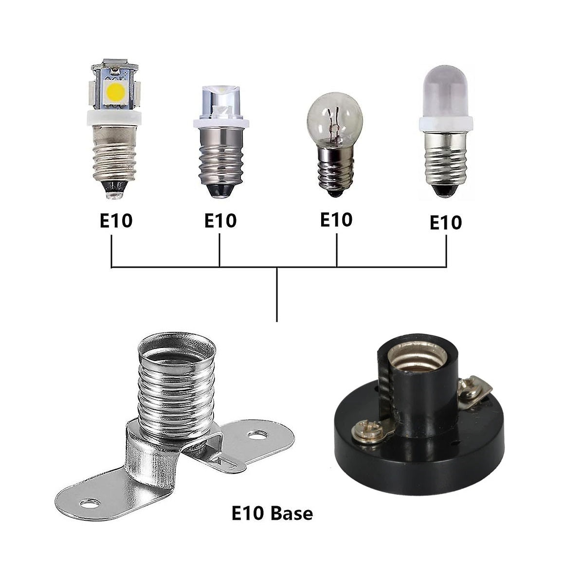 DC E10 Light Bulb (Mini Screw Base)