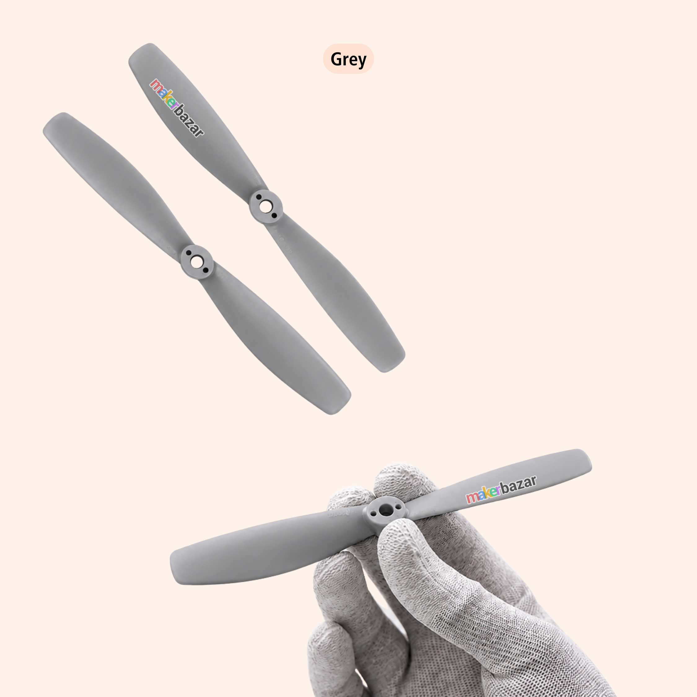 2-Blades 4.5mm Propellers For Drone/Quadcopters CW + CCW (1-Pair)