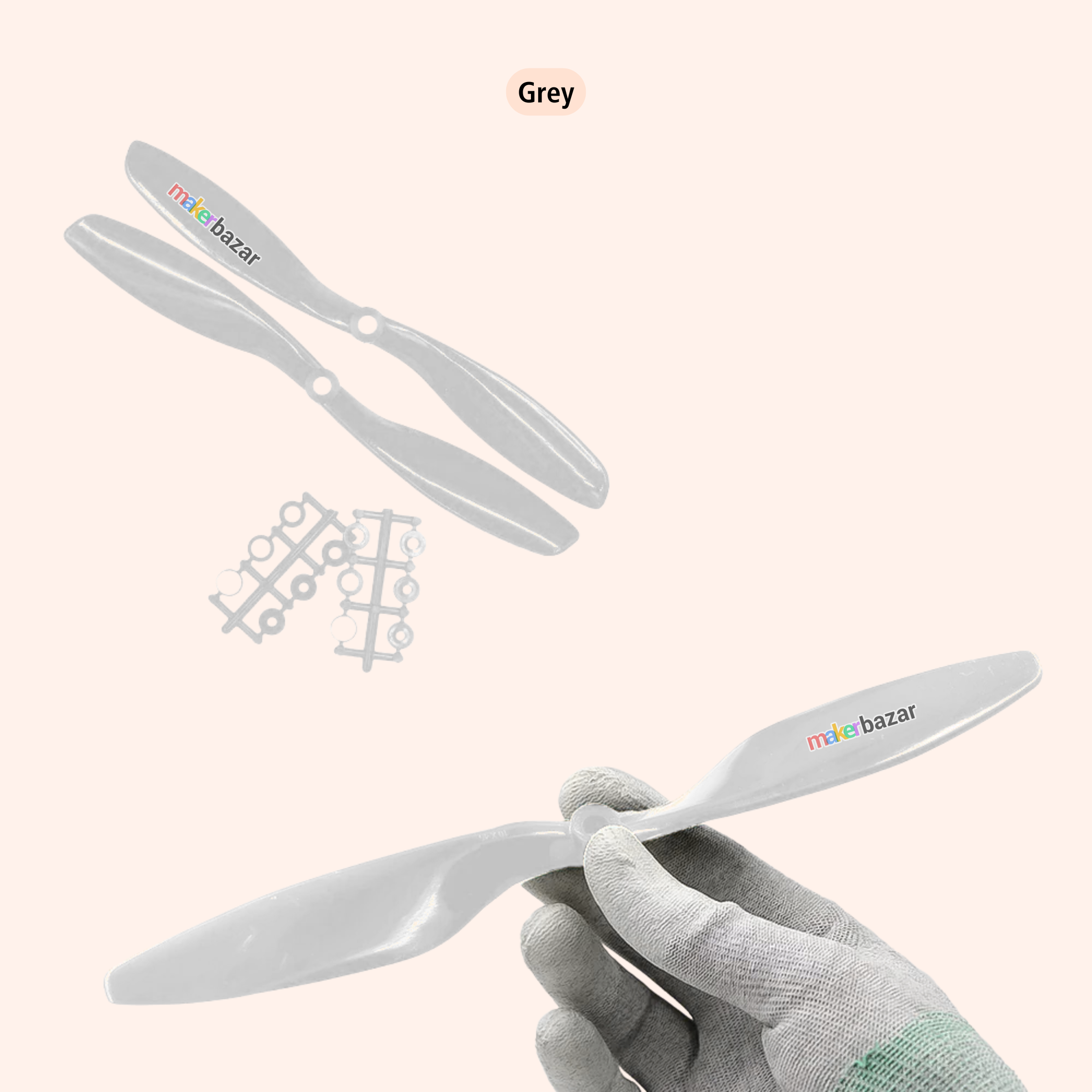 2-Blades 4.5mm Propellers For Drone/Quadcopters CW + CCW (1-Pair)
