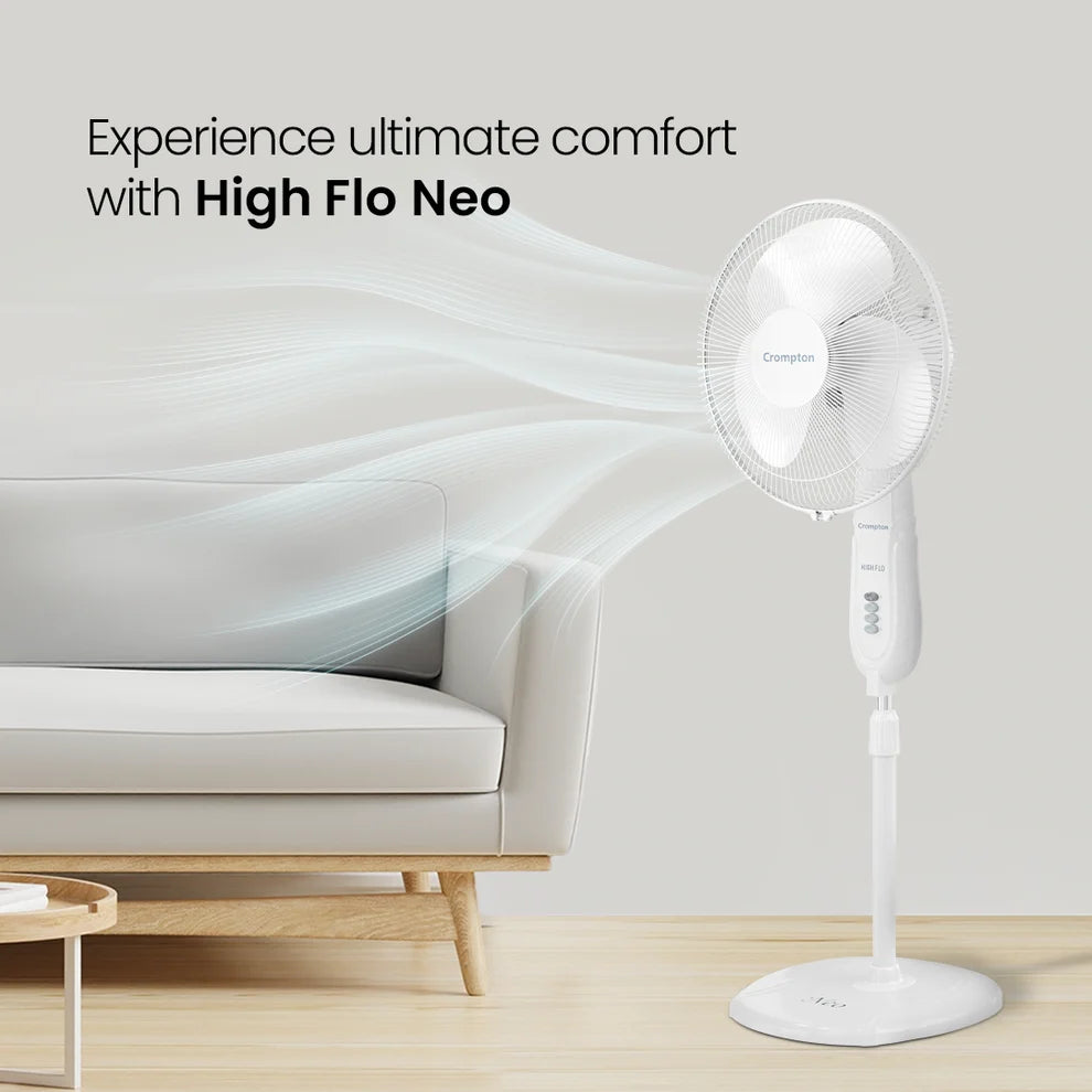 Crompton Hiflo Neo Pedestal Fan in Room