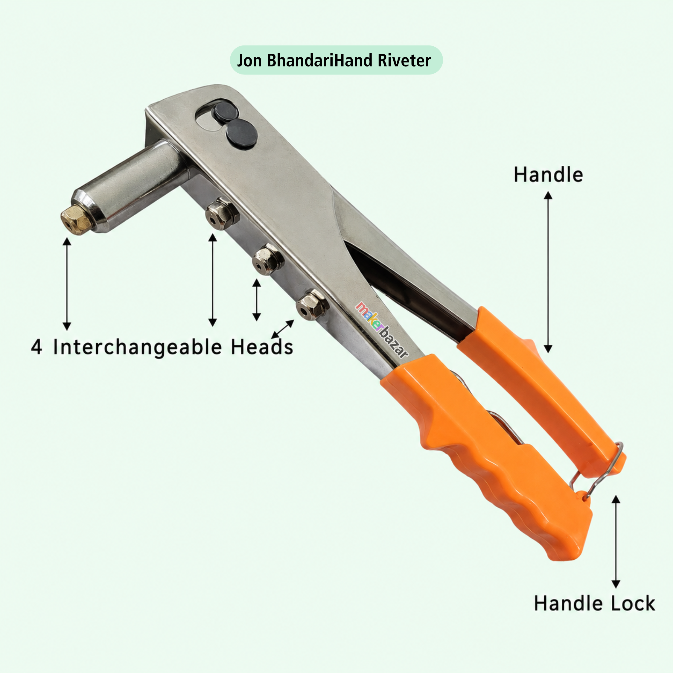 Jon Bhandari: R-006 10inch Hand Riveter Tool with Screws