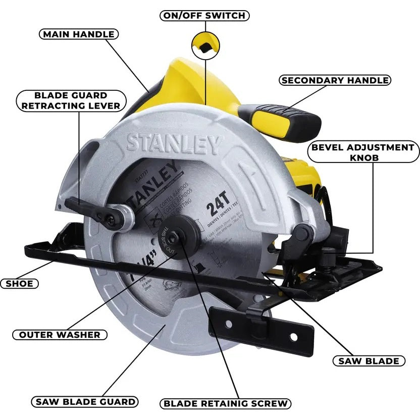 Stanley Circular Saw SC16 1600W 7-1/4"