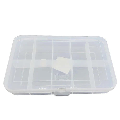 10-Parition Clear Plastic Box Component Organiser