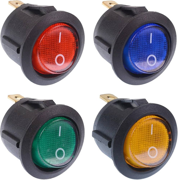 Marine Switch Kcd2 Rocker Switch 10-Pack Mini Rocker Switches - Red LED ...
