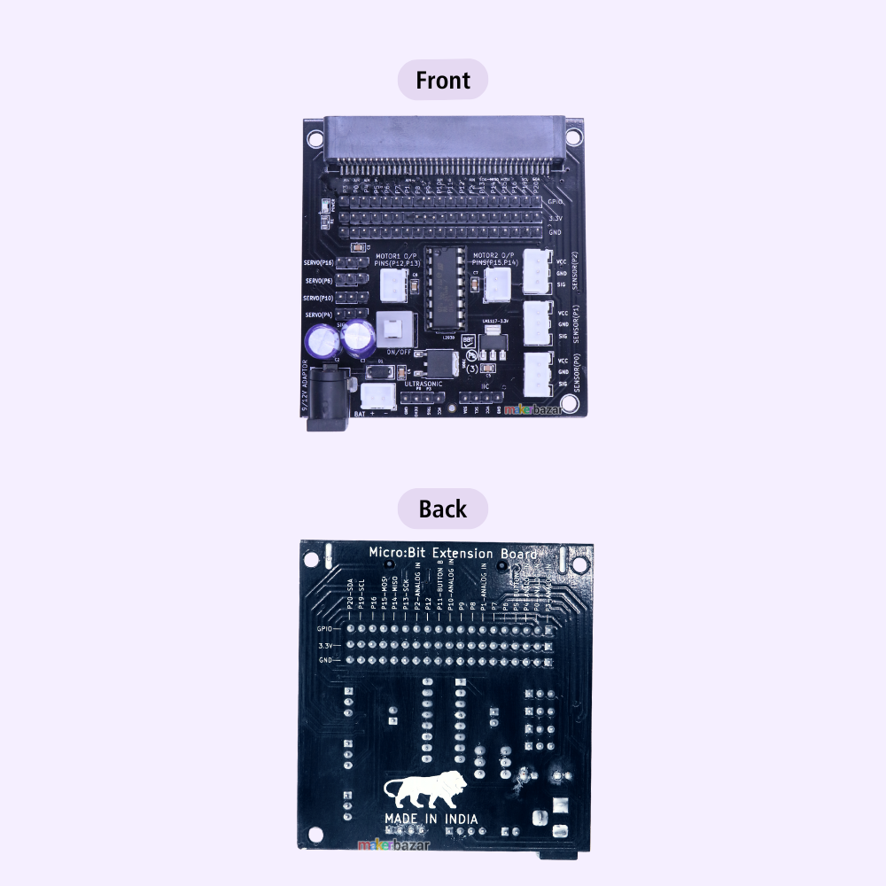 GPIO Expansion Board for Micro:bit Edge Connector Breakout Board [Made-In-India]