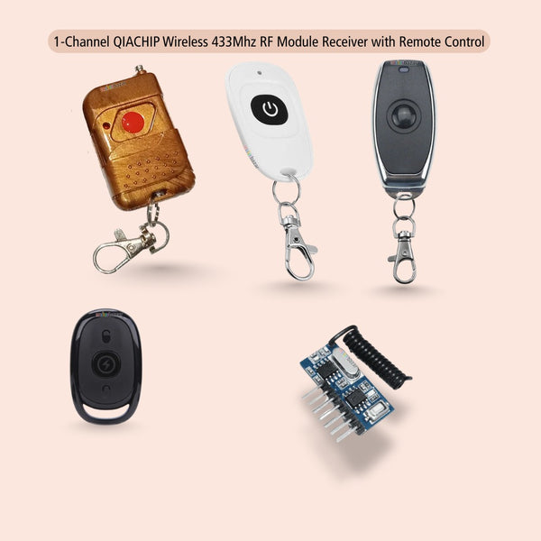 Wireless Receiver Module QIACHIP 1-Channel 433MHz Wireless RF Receiver with Remote Control ...