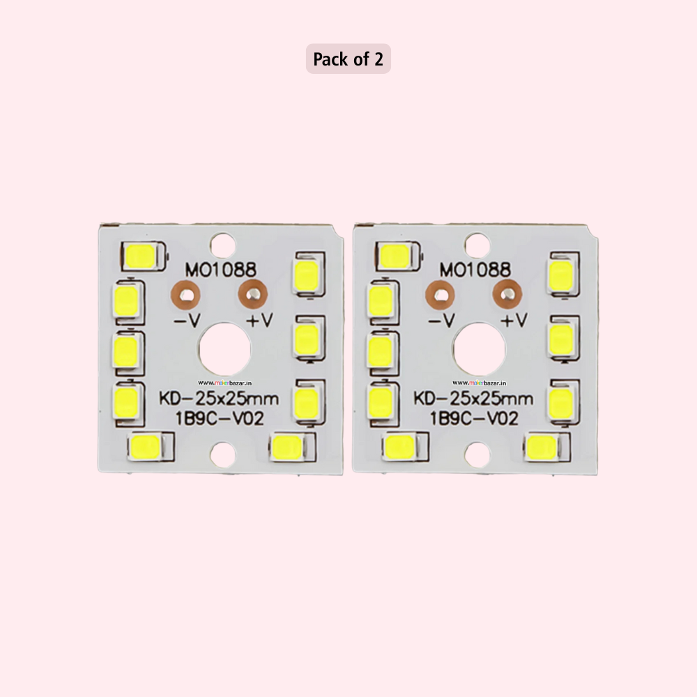9W MCPCB 25x25mm Metal Core LED PCB