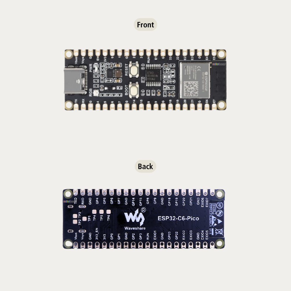 ESP32-C6 Pico Wi-Fi 6 & Bluetooth 5 Low-Power Development Board