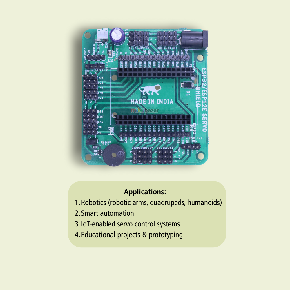 ESP32 Servo Development Board | Multi-Servo Control Shield for IoT & Robotics